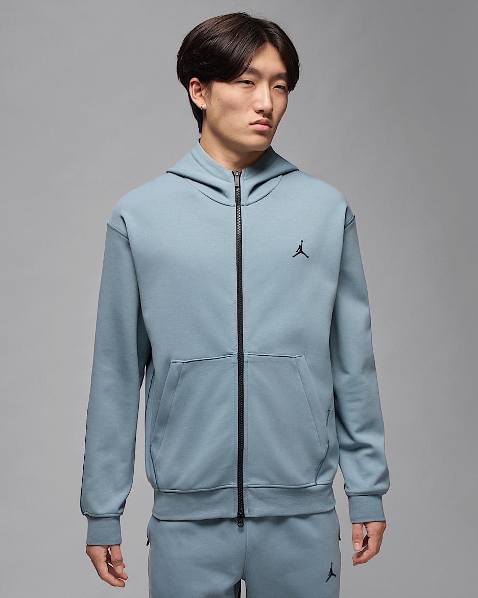 Sweat à capuche et zip Dri-FIT Jordan Sport Hoop Fleece pour homme - Aviator Grey/Noir/Noir