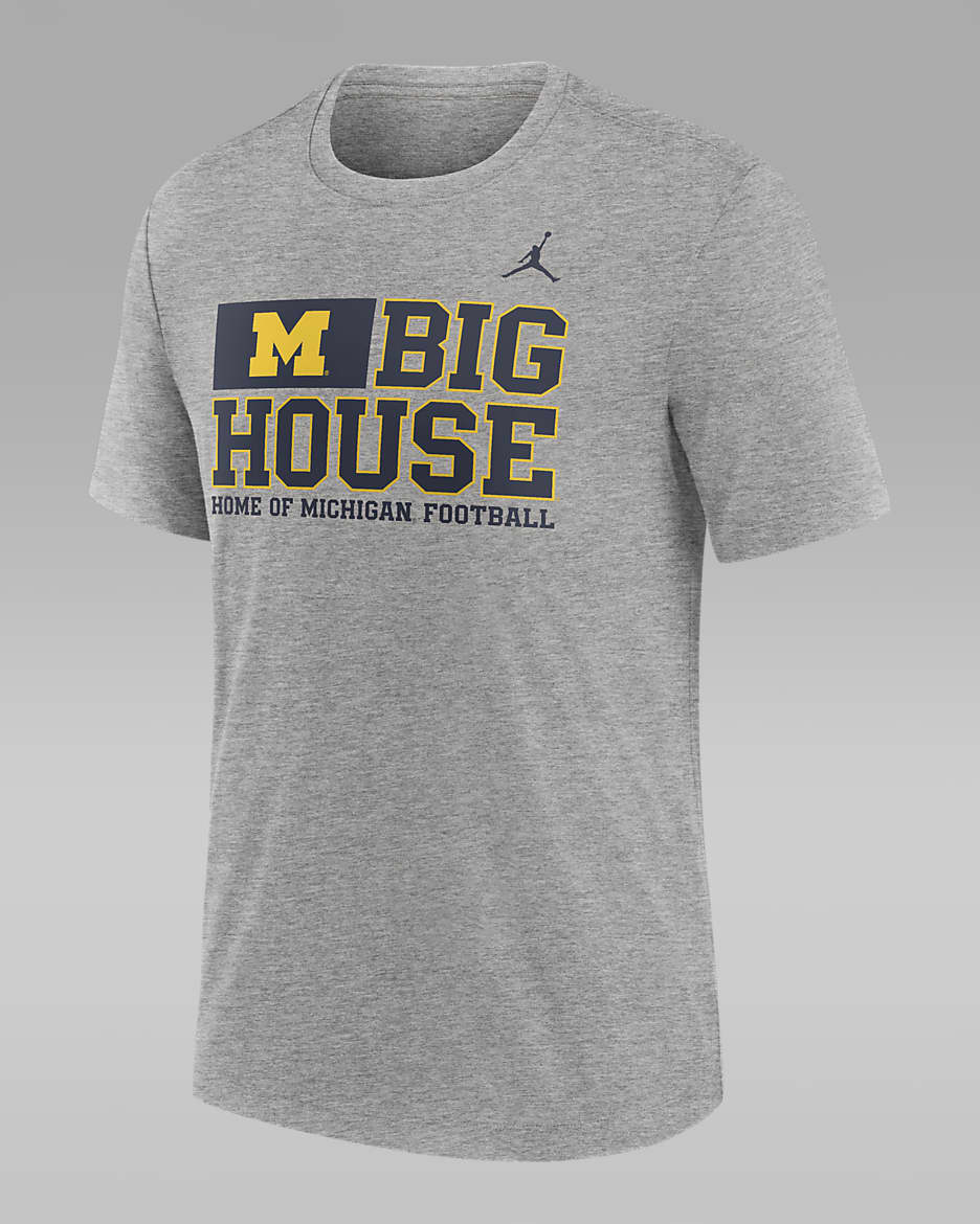 Michigan Wolverines Local Campus Time Honored Tradition Men's Jordan College T-Shirt - Dark Grey Heather