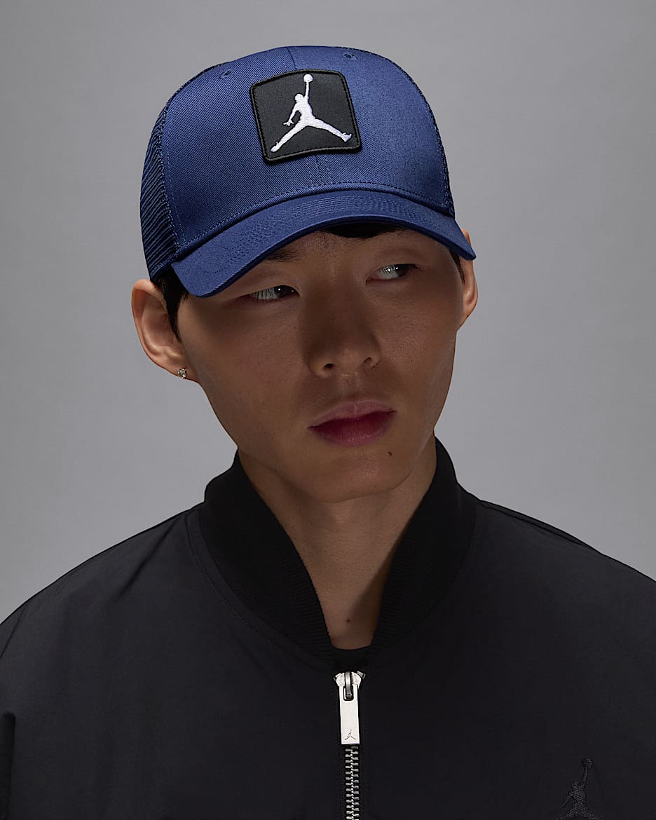 Jordan Rise strukturierte Cap - Midnight Navy/Weiß