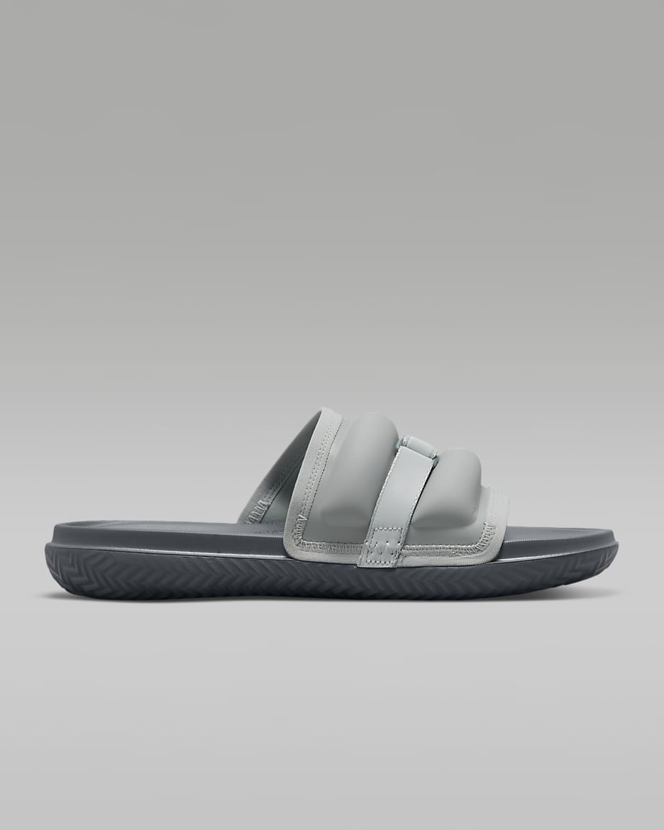 Jordan Super Play Men's Slides - Silver/Flint Grey/Green Bean