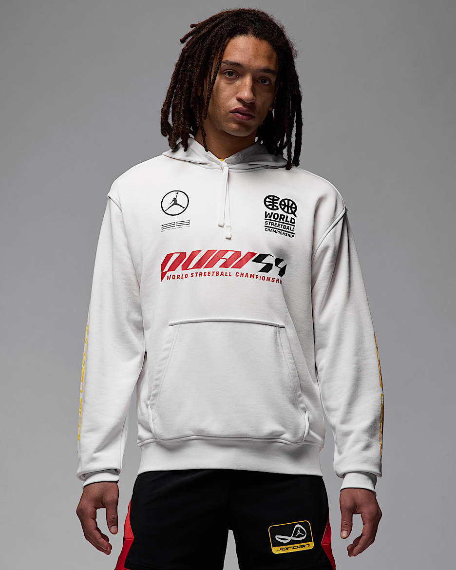Sweat à capuche Dri-FIT Jordan Sport Crossover Quai 54 pour homme - Summit White/Noir