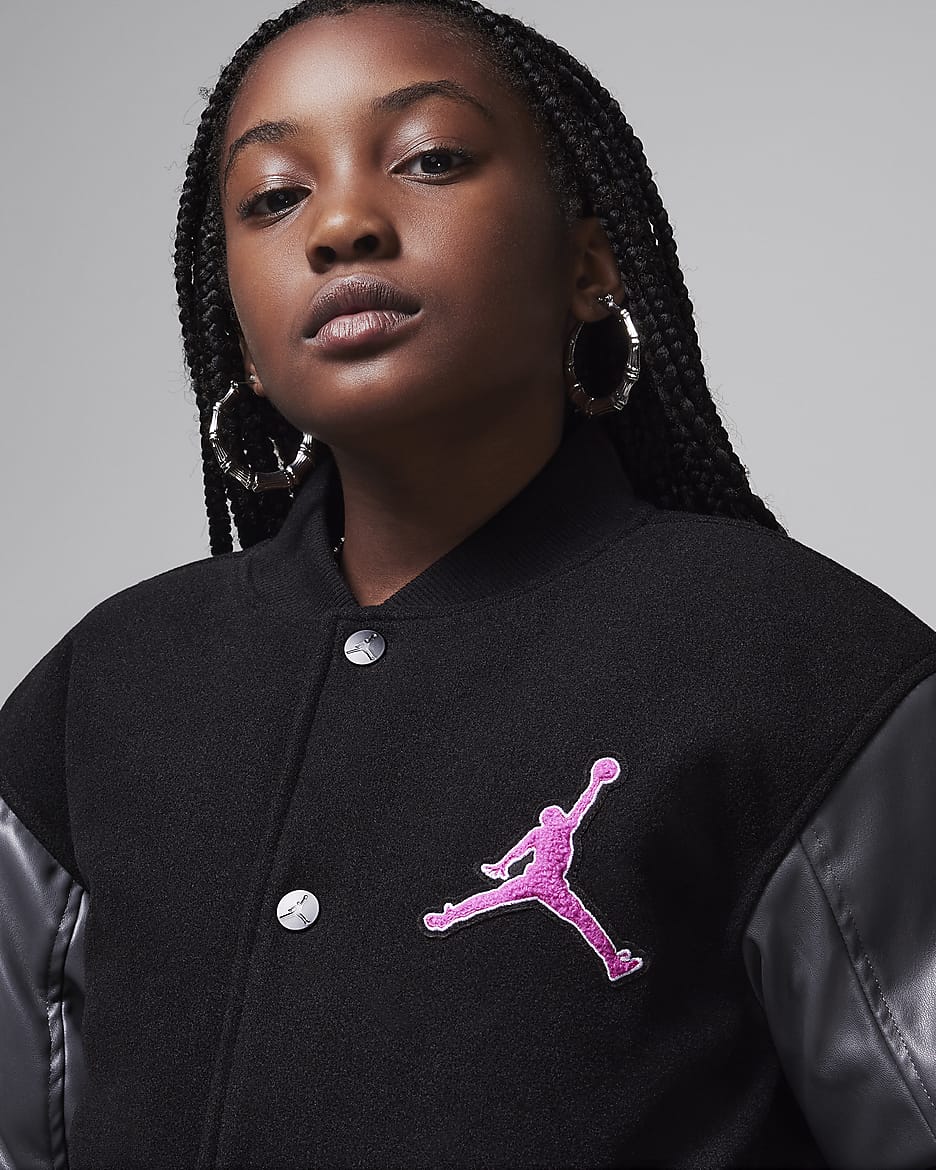 Jordan Big Kids' Varsity Jacket - Fire Pink