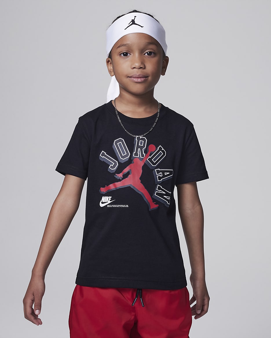 T-shirt Jordan Varsity Jumpman Tee para criança - Preto