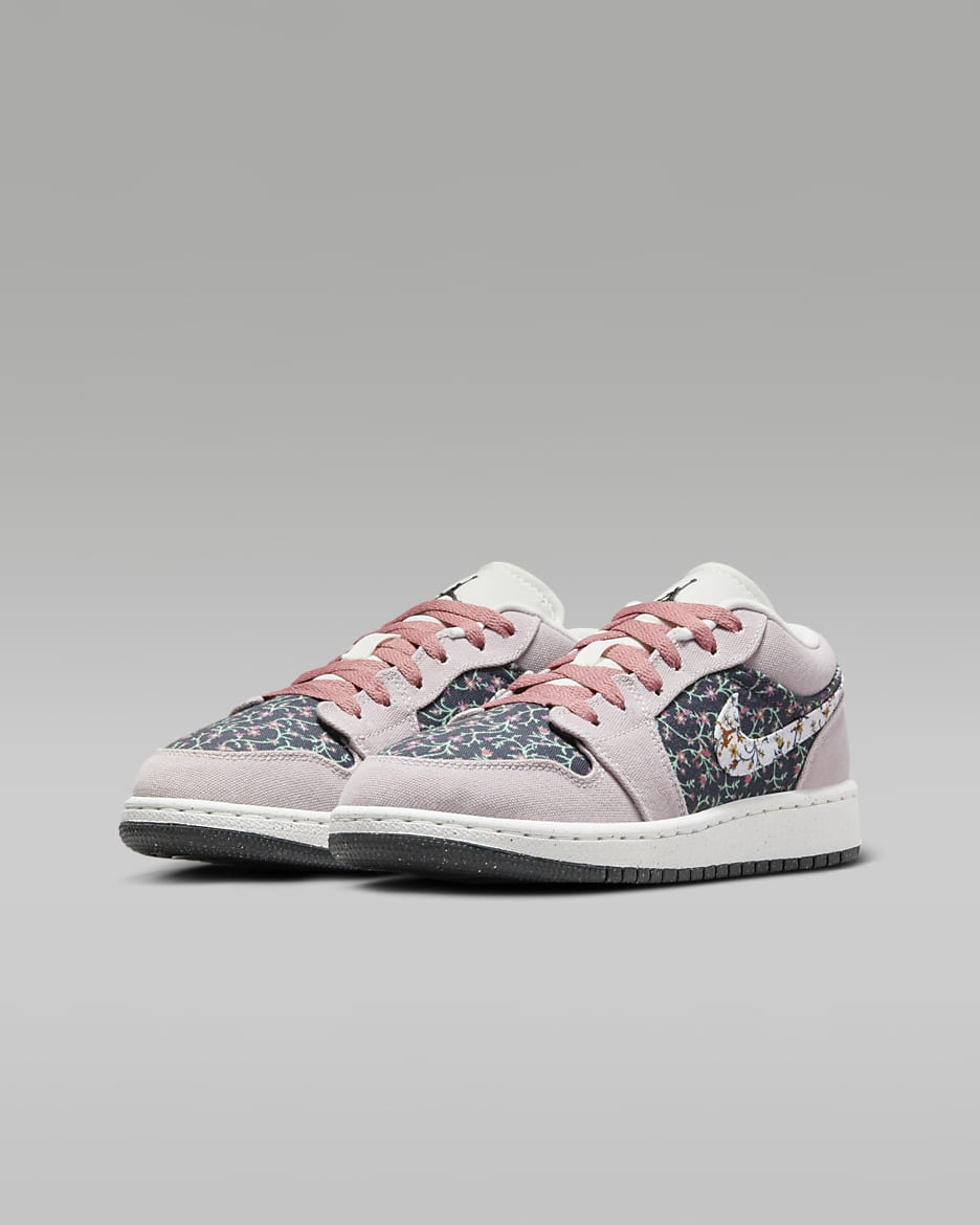 Chaussure Air Jordan 1 Low SE pour ado - Platinum Violet/Anthracite/Red Stardust/Sail