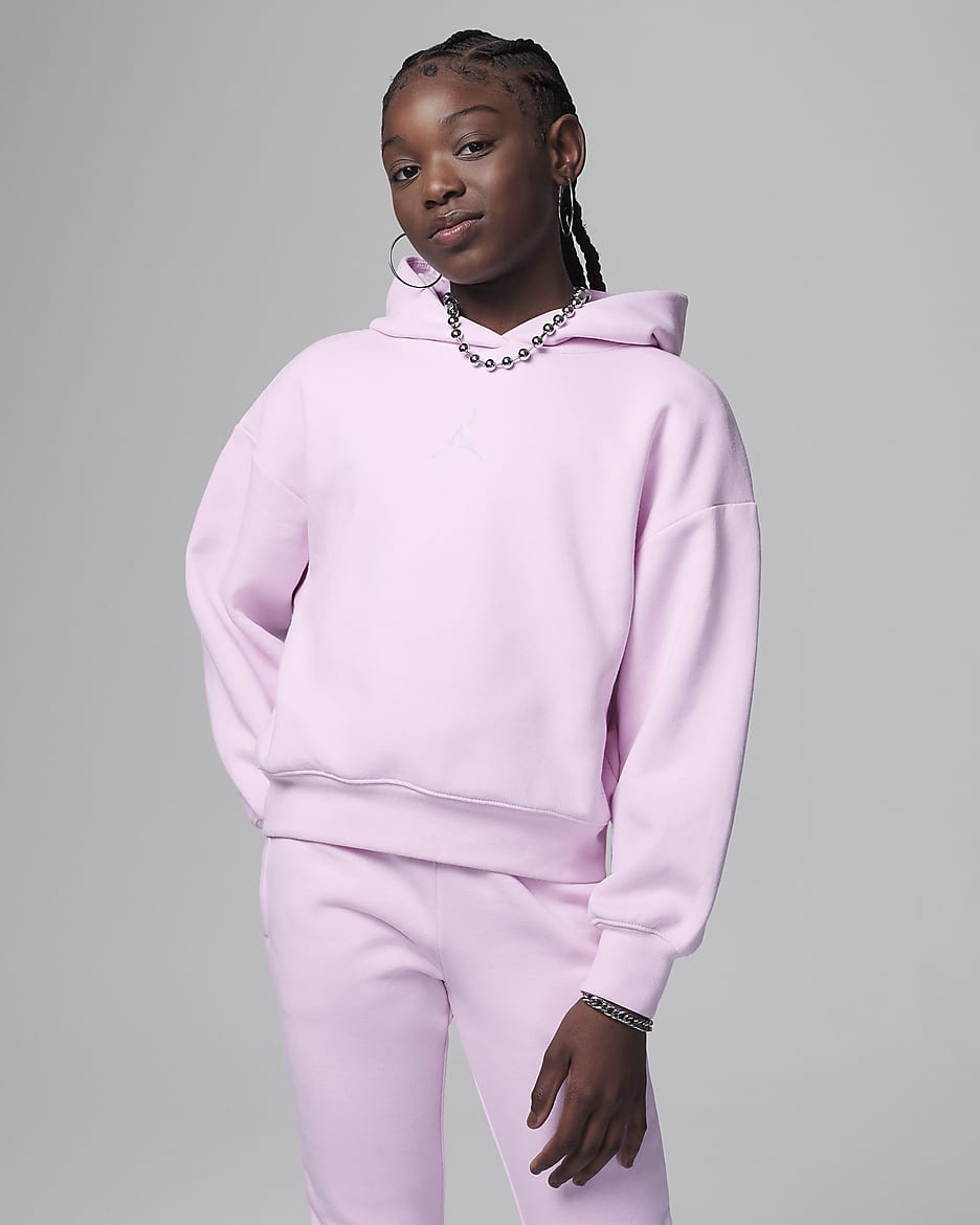 Jordan Icon Play Pullover Hoodie Dessuadora amb caputxa - Nen/a - Pink Foam