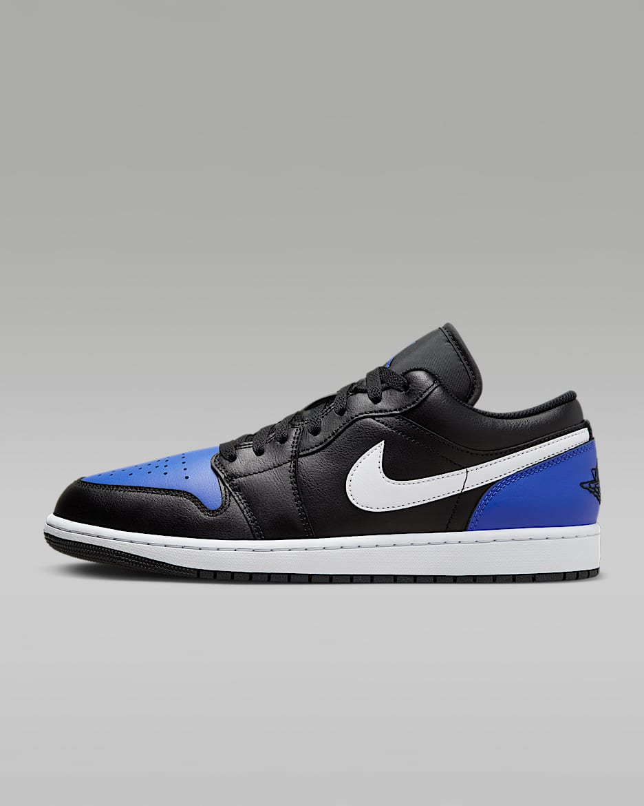 Air Jordan 1 Low-sko til mænd - sort/Game Royal/hvid
