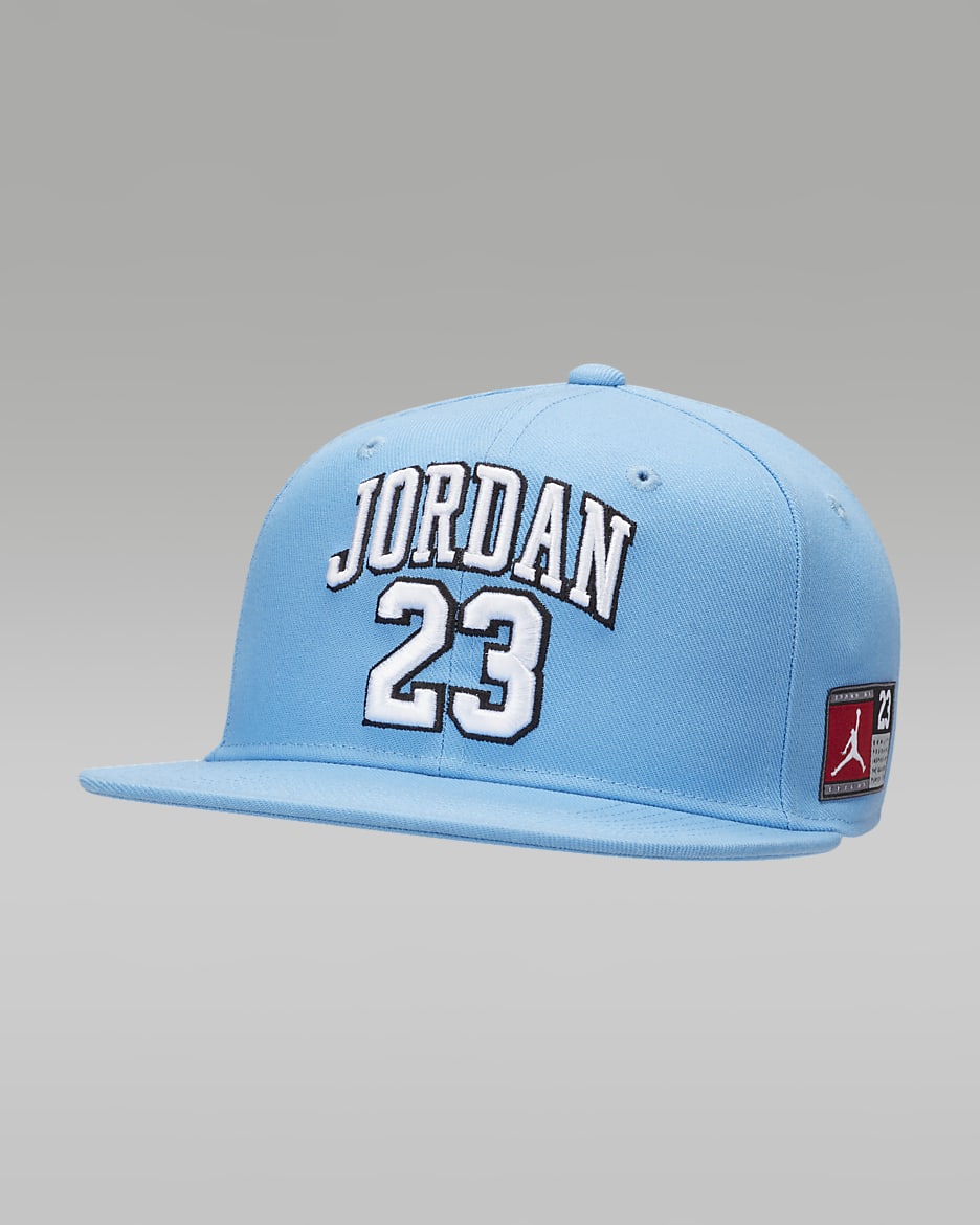 Gorra con visera plana para niño talla grande Jordan Jersey - Azul universitario