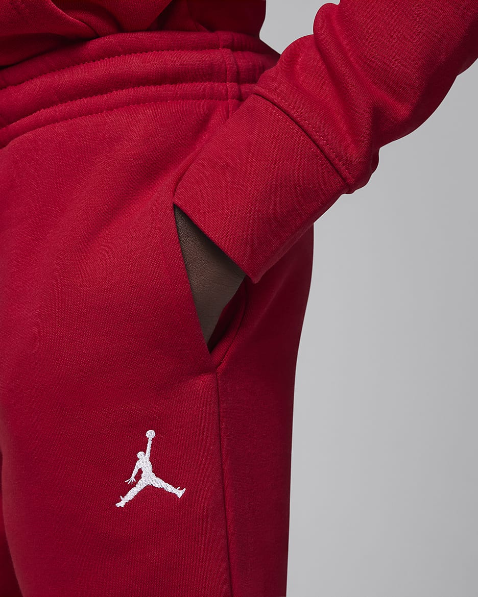 Jordan MJ Brooklyn Fleece Essentials Big Kids' Pants - Gym Red