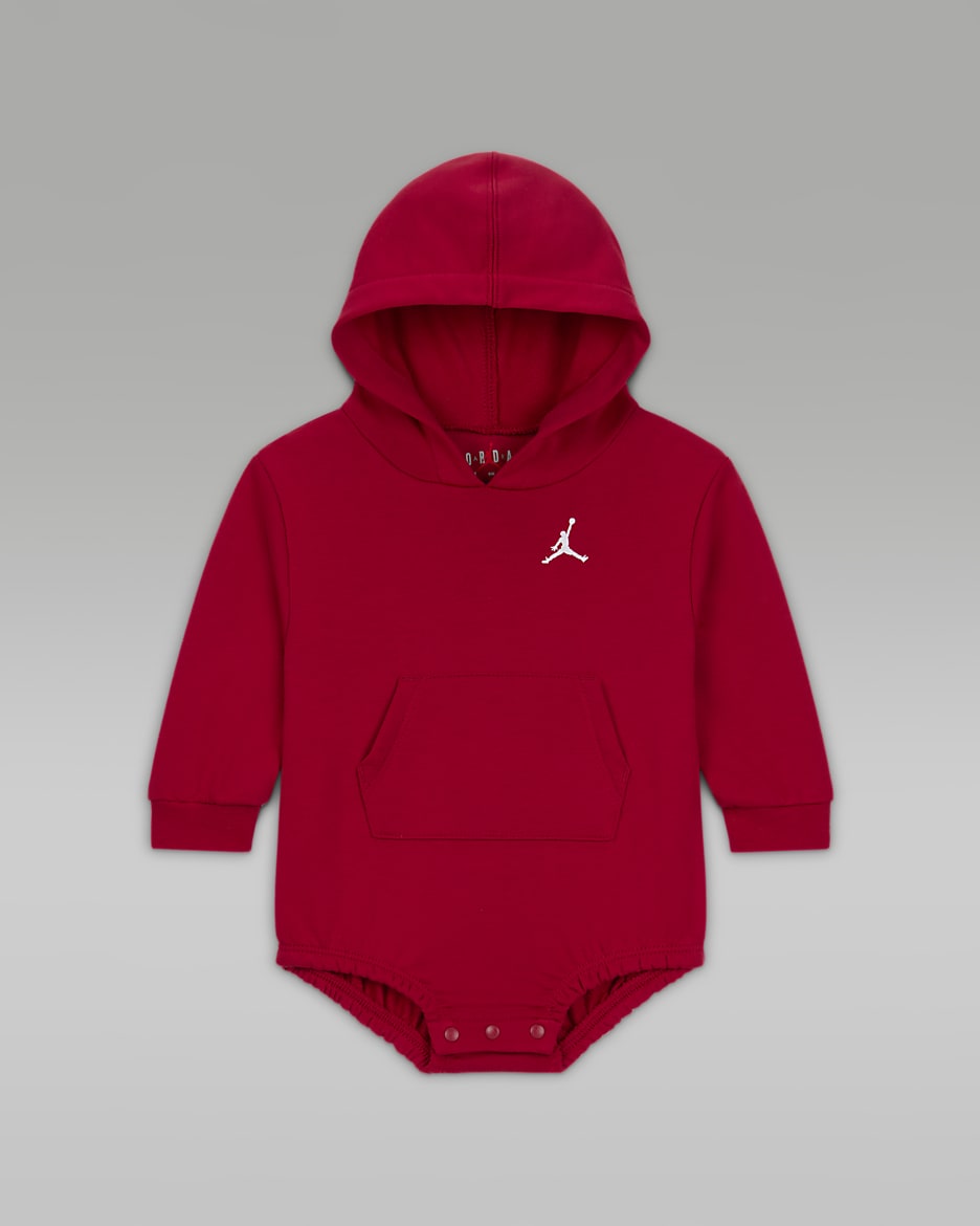 Jordan Baby (0-9M) MJ Jumpman Hooded Creeper - Gym Red