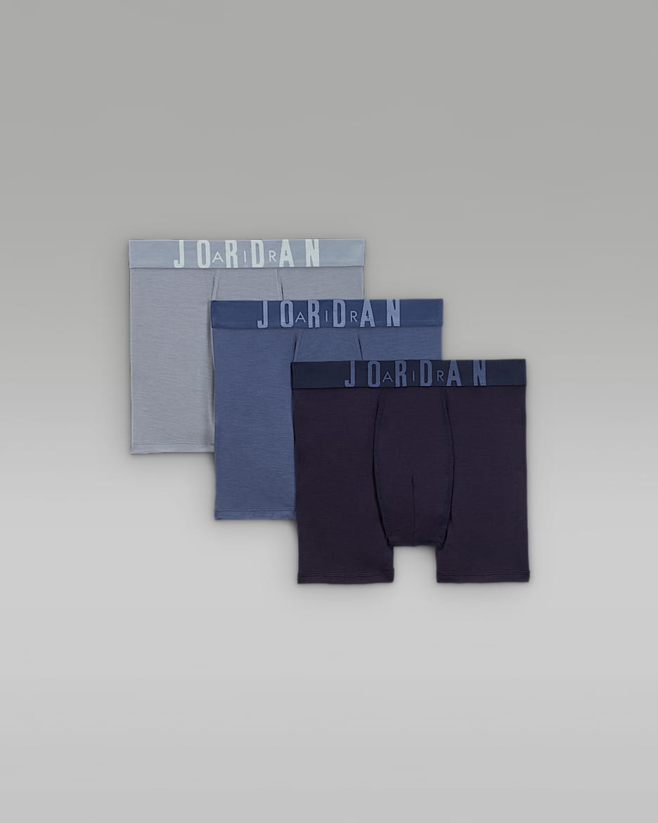 Jordan Big Kids' Flight Modal Boxer Briefs (3-Pack) - Multi-Color/Diffused Blue