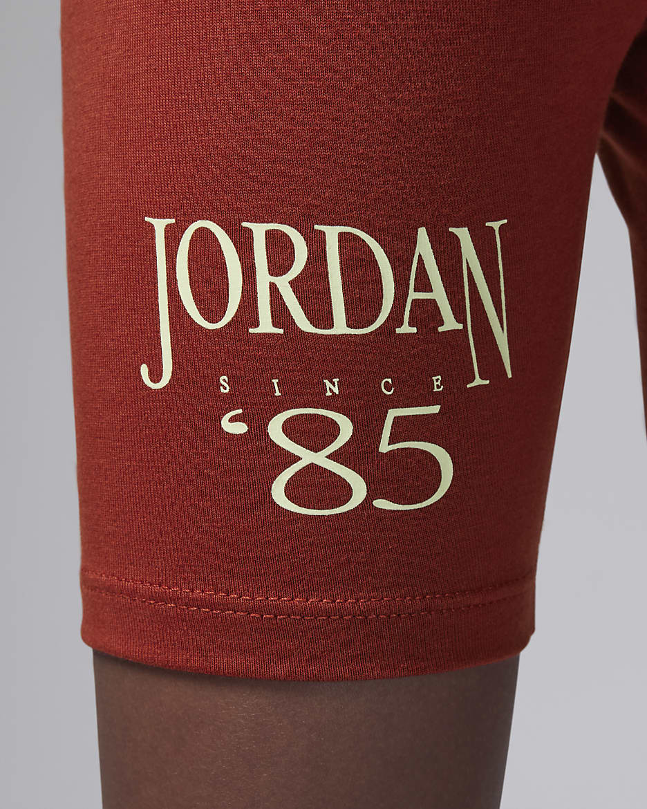 Jordan Brooklyn Mini Me bikeshortsset voor kleuters - Dune Red