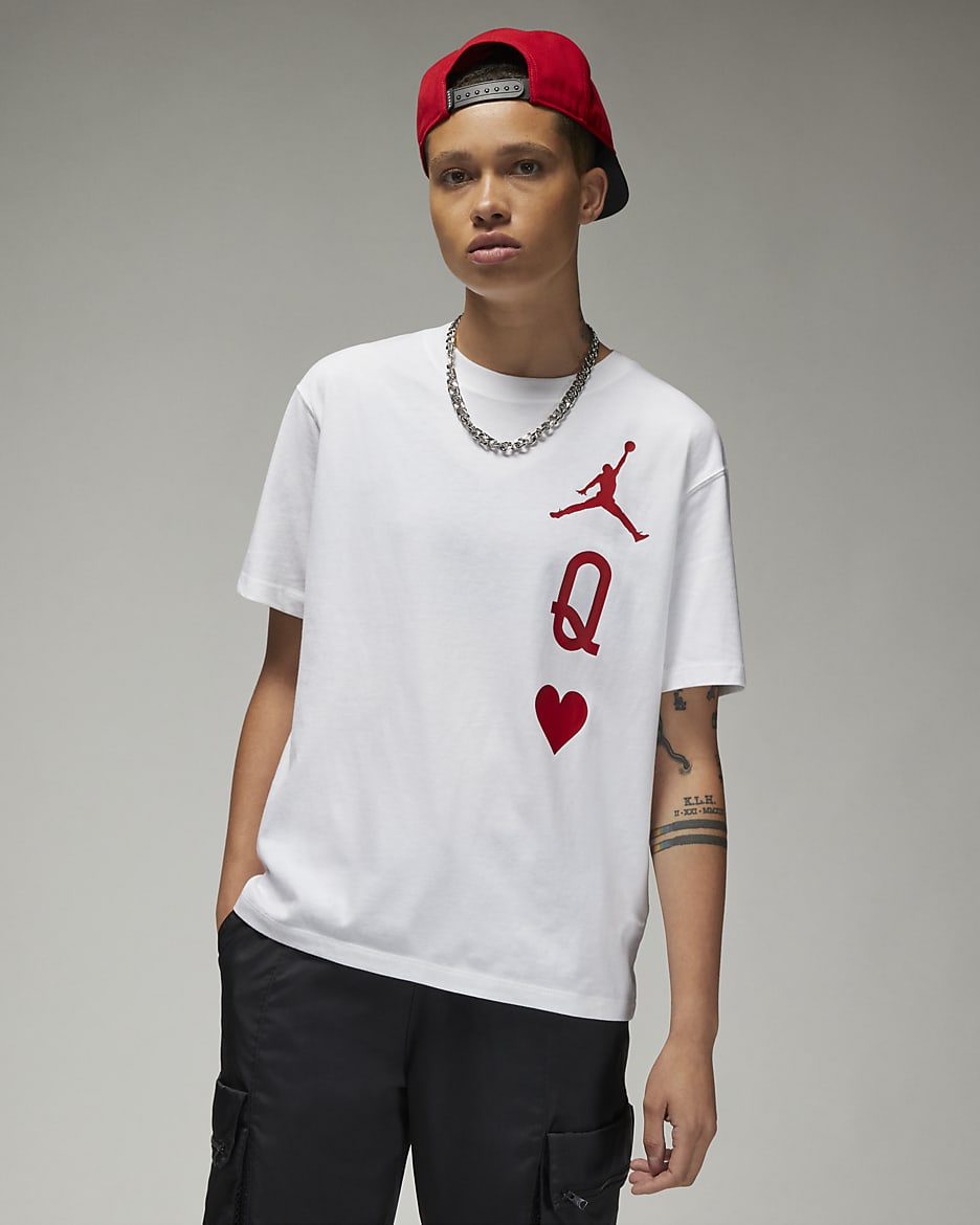 Jordan Flight Women's T-Shirt - White/Gym Red