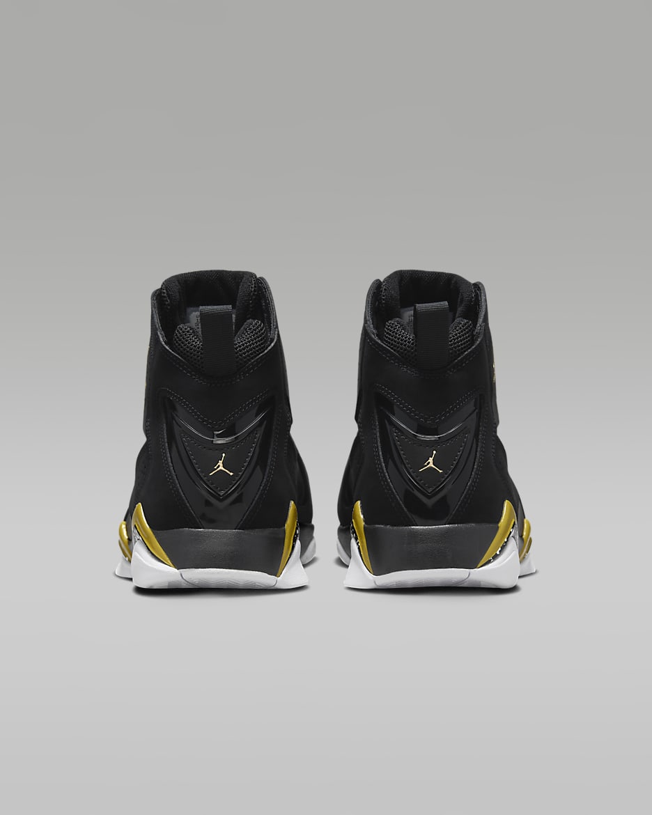 Jordan True Flight Men's Shoes - Black/White/Metallic Gold