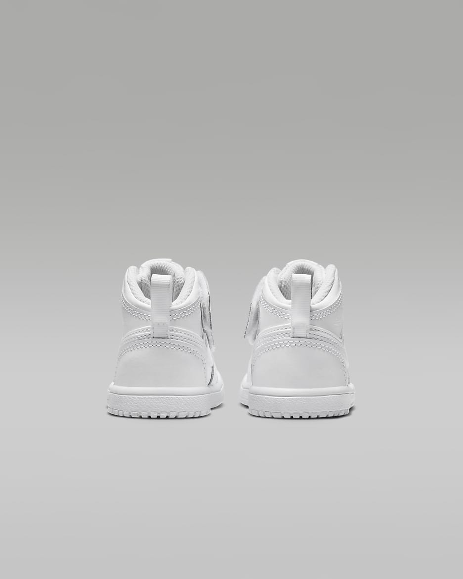 Chaussure Jordan 1 Mid Alt pour bébé et tout-petit - Blanc/Blanc/Blanc