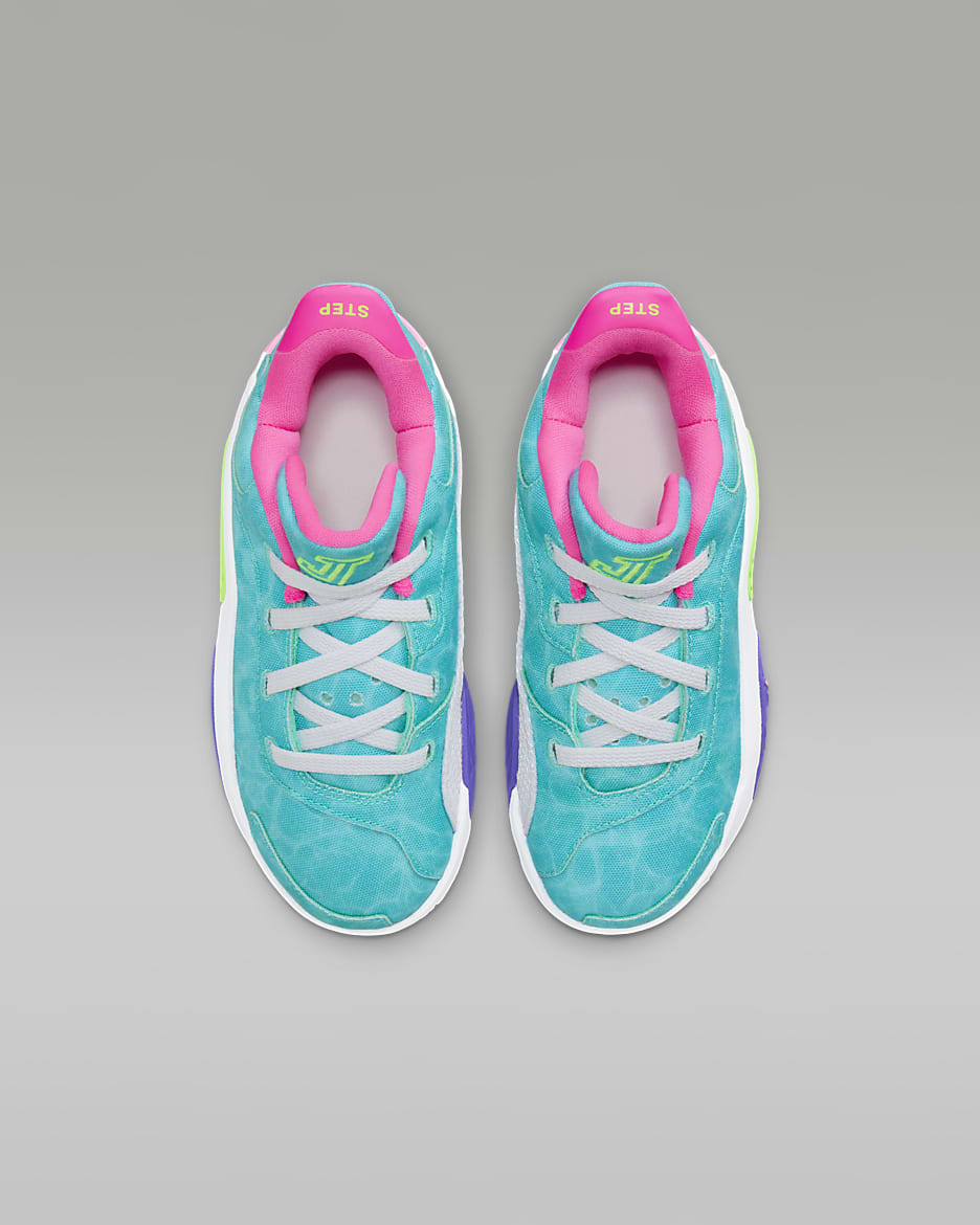 Tatum 2 Younger Kids' Shoes - Hyper Jade/White/Hyper Pink/Green Strike