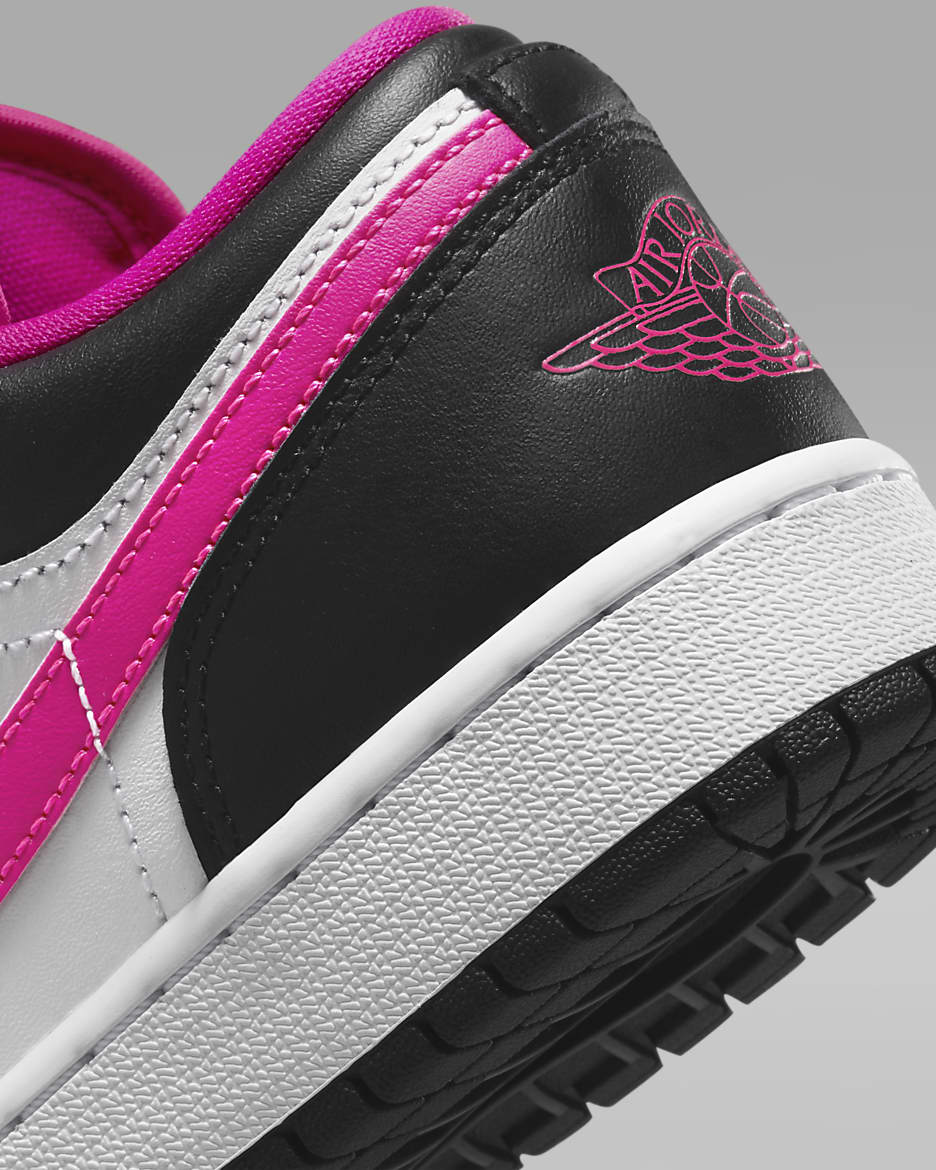 Air Jordan 1 Low Older Kids' Shoes - Fierce Pink/White/Black