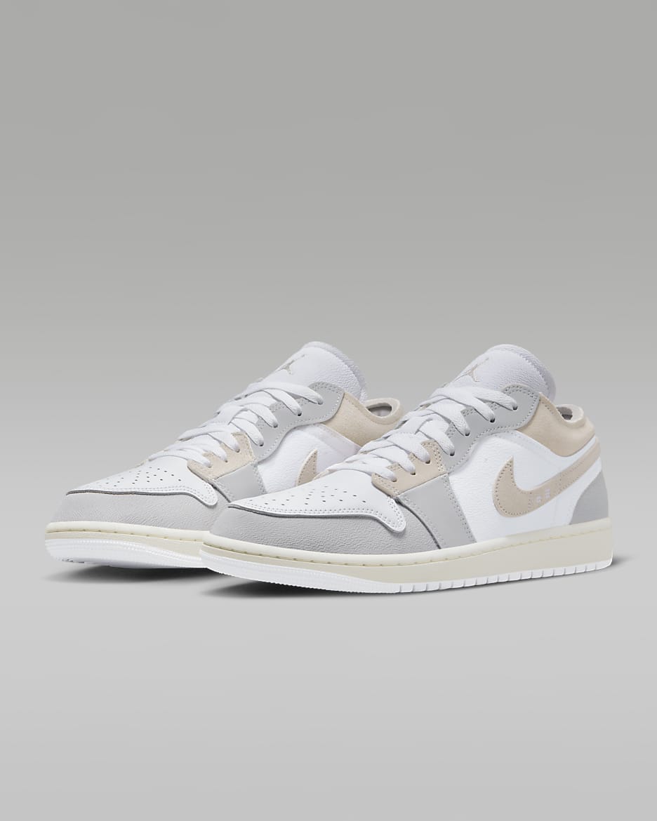 Air Jordan 1 Low SE Craft Men's Shoes - Tech Grey/White/Sail/Light Orewood Brown