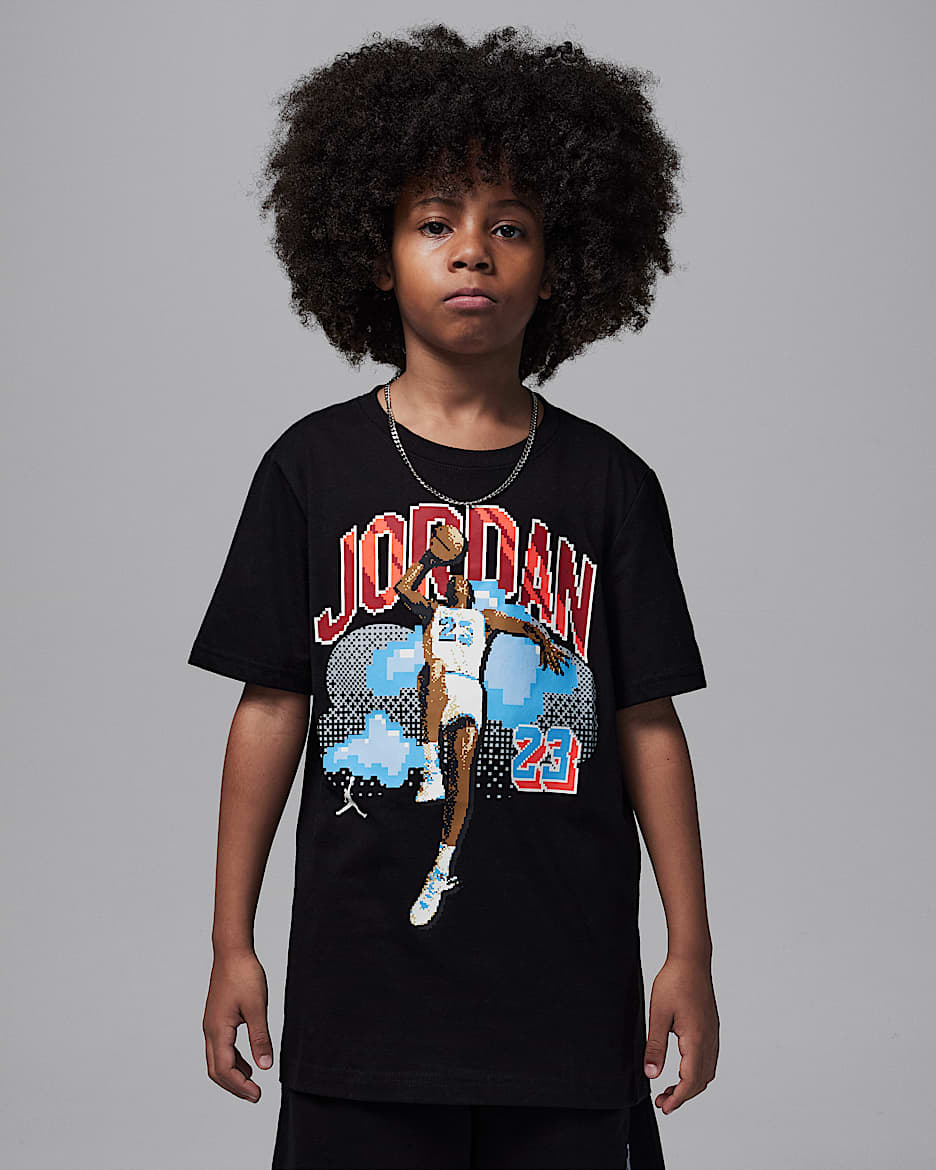 Playera Digi para niños talla grande Jordan Customized Air - Negro