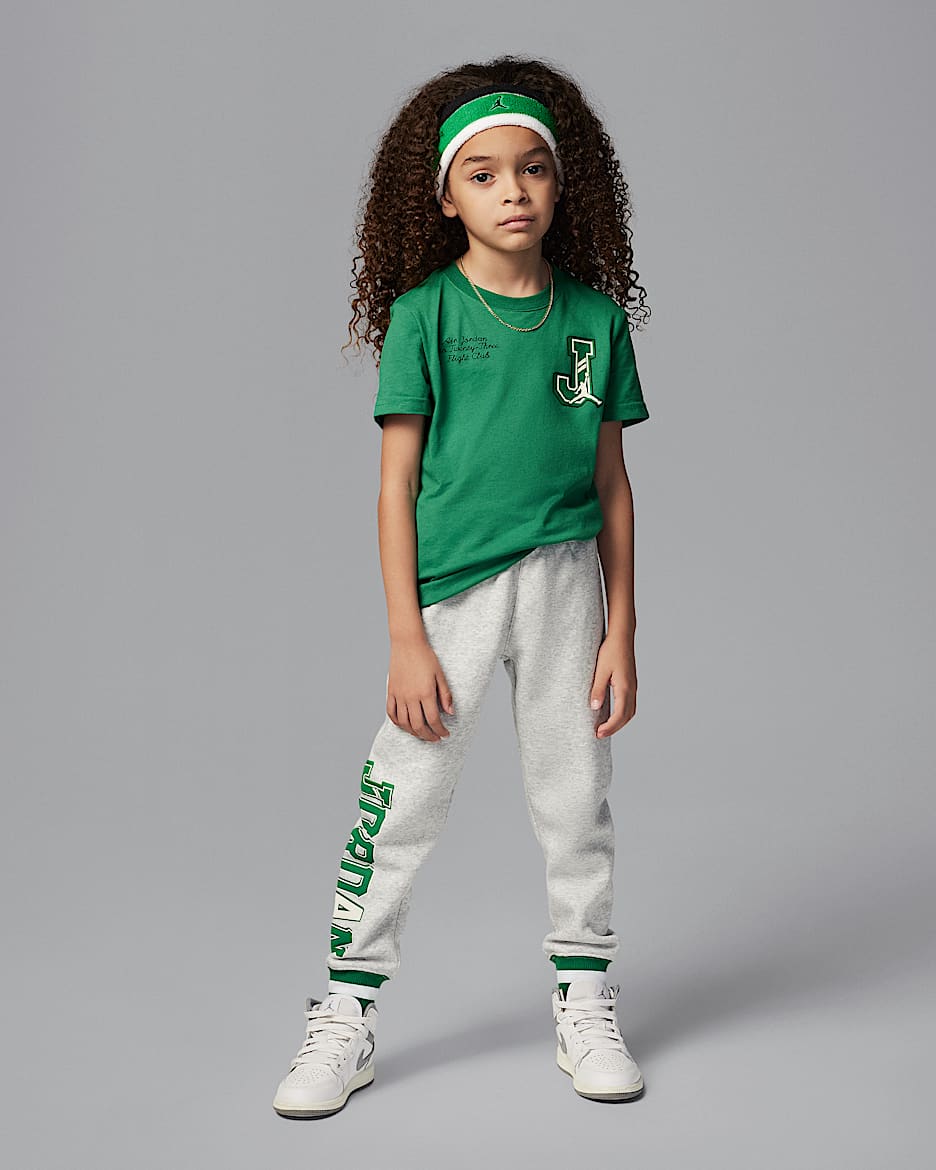 Conjunto de 2 piezas de pants para niños talla pequeña Jordan Court of Legends - Gris claro jaspeado