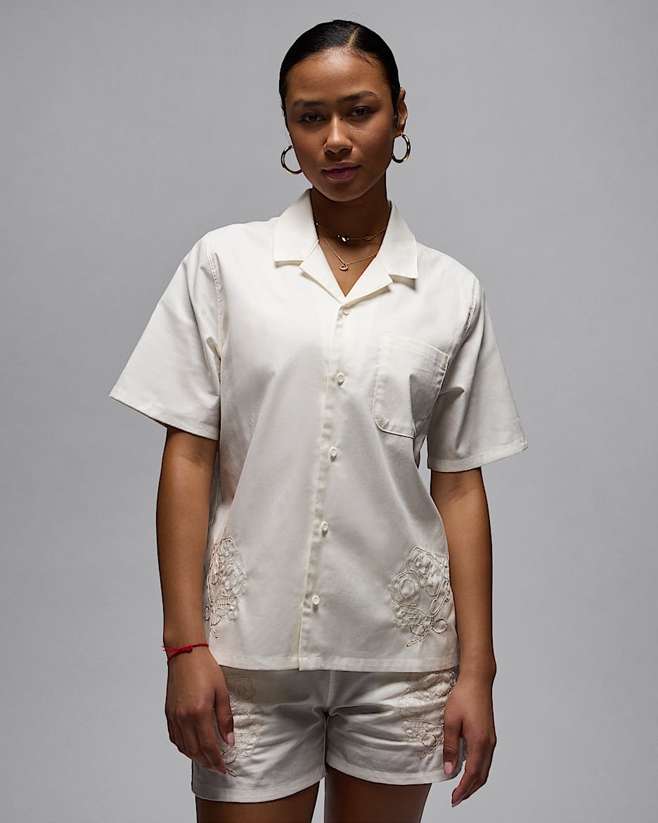 Jordan Women's Short-Sleeve Woven Top - Sail