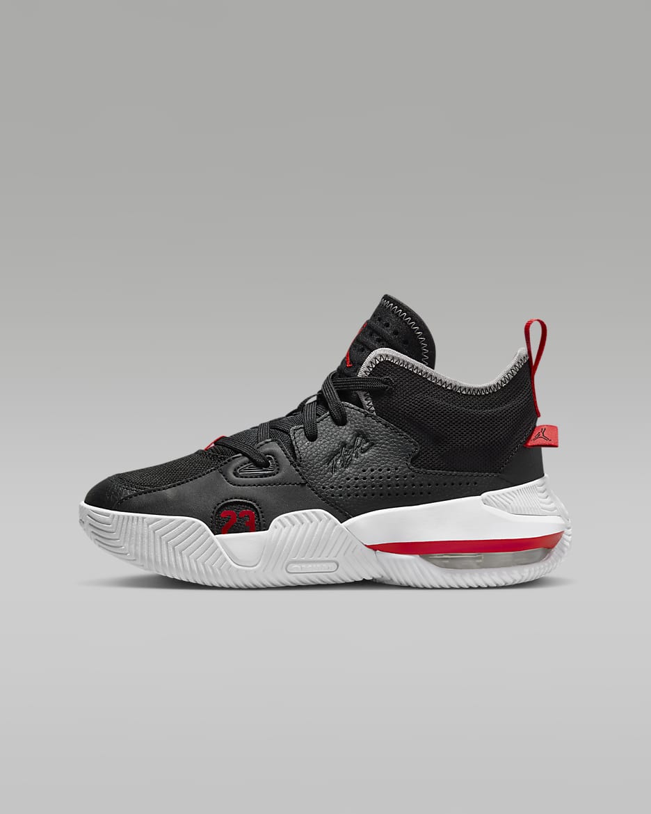 รองเท้าเด็กโต Jordan Stay Loyal 2 - ดำ/University Red/Wolf Grey/ขาว