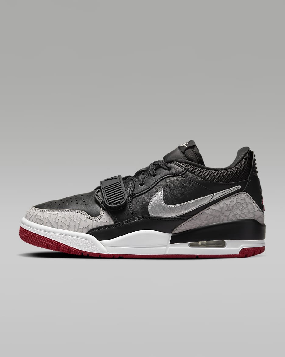 รองเท้าผู้หญิง Air Jordan Legacy 312 Low - ดำ/Gym Red/Cement Grey/Metallic Silver