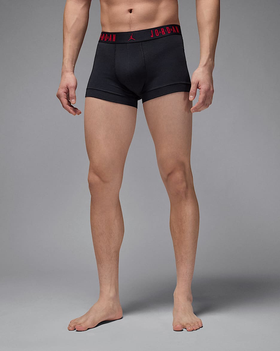Jordan Men's Flight Cotton Boxer Briefs (3-Pack) - Black/White