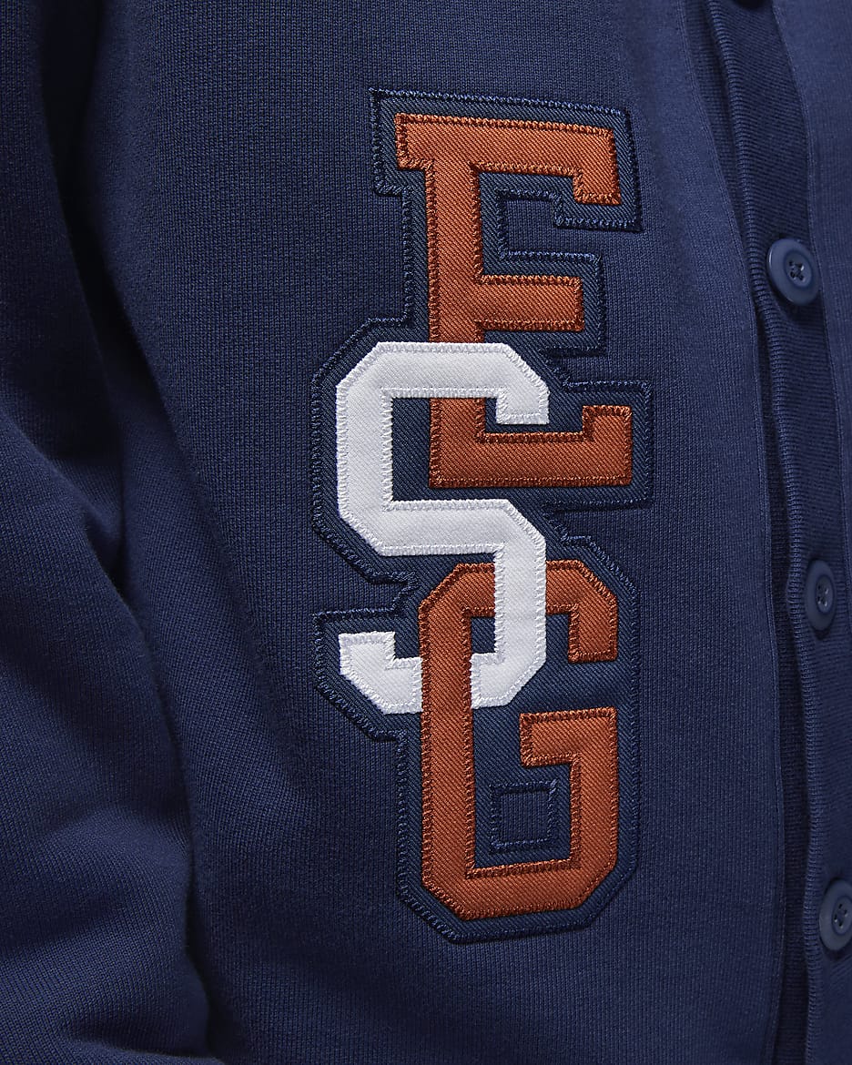 Jordan x Eastside Golf Men's Cardigan - Midnight Navy/White/Burnt Sunrise