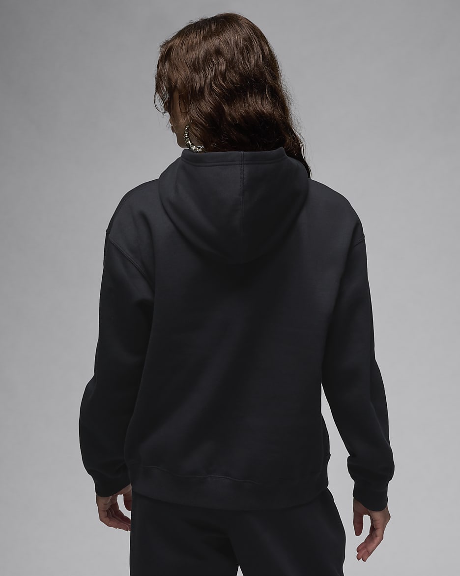 Jordan Brooklyn Fleece-Hoodie für Damen - Schwarz/Weiß