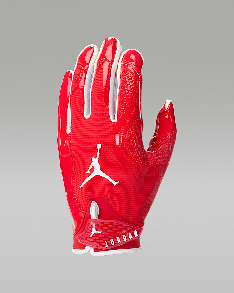 Guantes de fútbol americano Jordan Fly Lock 2.0 - Rojo universitario/Blanco