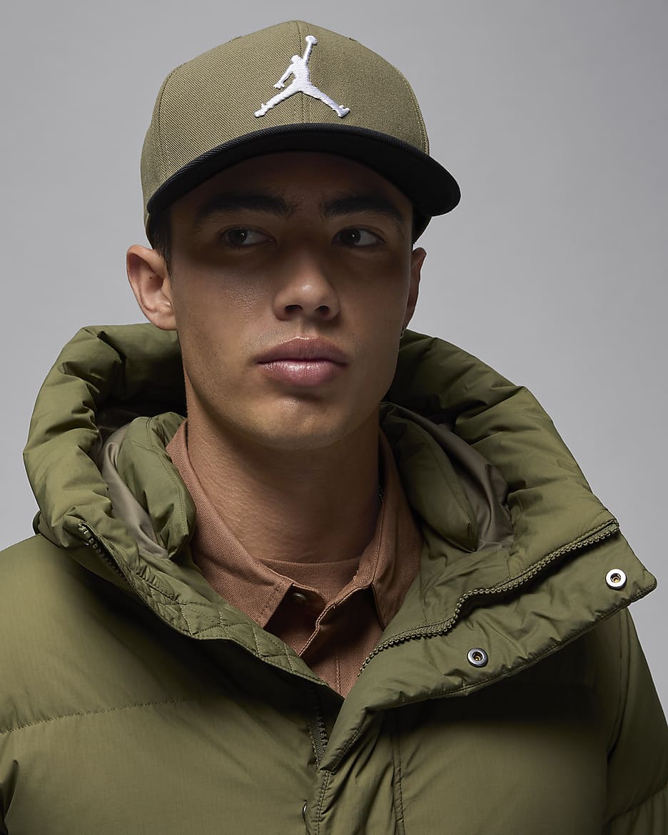 Jordan Jumpman Pro Verstellbare Cap - Medium Olive/Weiß