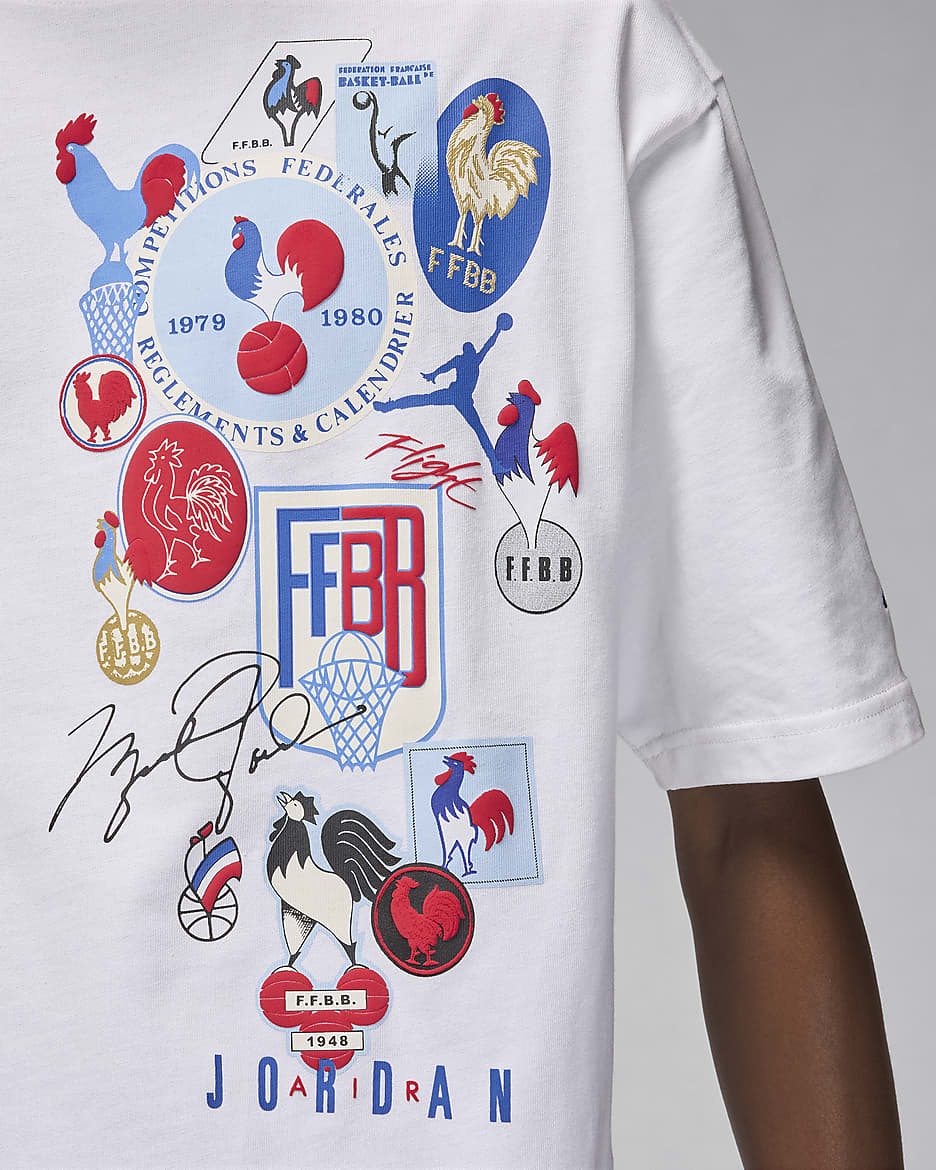 Jordan Sport x Fédération Française de Basketball T-shirt voor heren - Wit/Old Royal