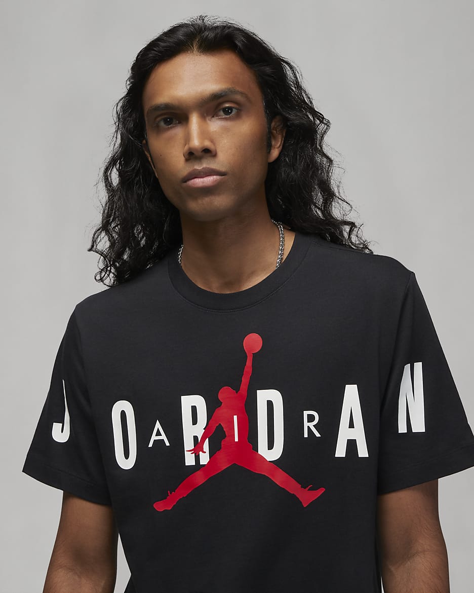 Playera elástica para hombre Jordan Air - Negro/Blanco/Negro