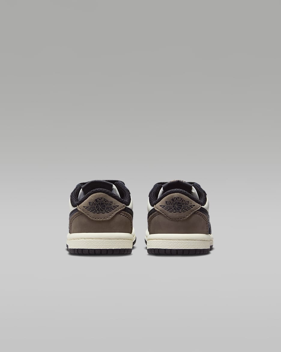 Jordan 1 Retro Low "Mocha" Baby/Toddler Shoes - Sail/Dark Mocha/Black