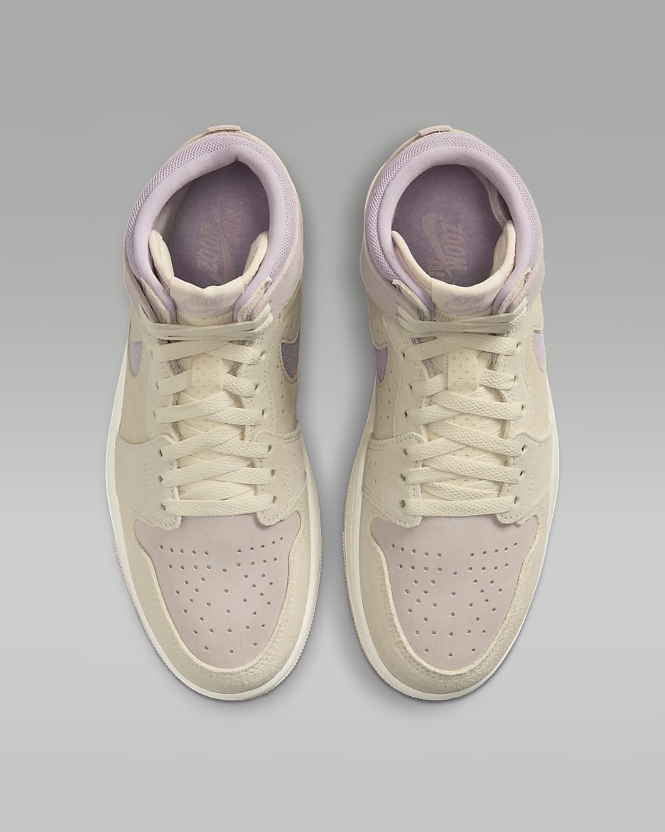 Air Jordan 1 Zoom CMFT 2 Women's Shoes - Muslin/Particle Beige/Sail/Plum Chalk