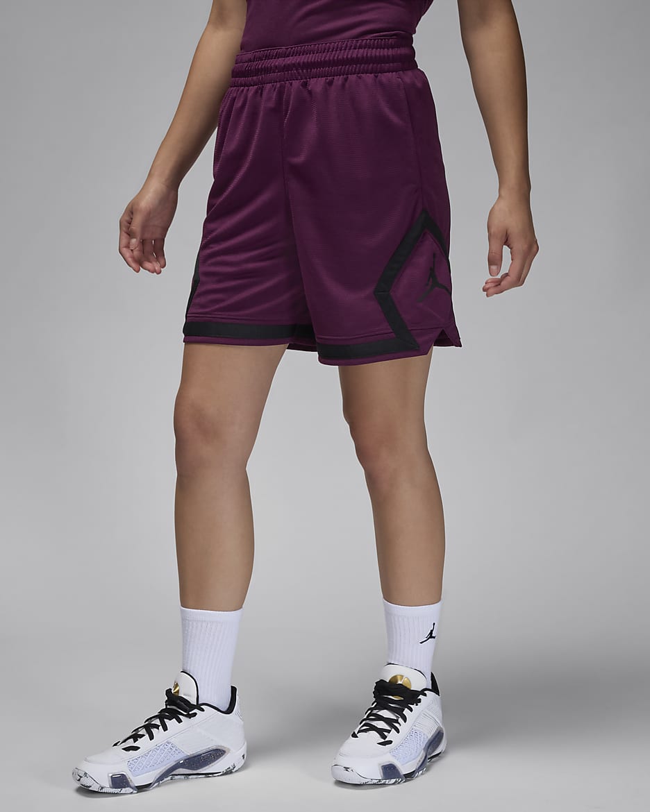 Jordan Sport Diamond-shorts til kvinder - Bordeaux/Bordeaux/sort/sort