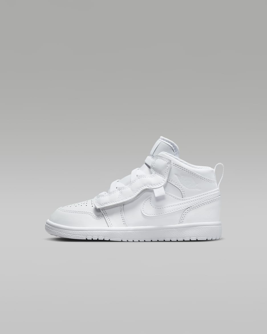 รองเท้าเด็กเล็ก Jordan 1 Mid - ขาว/ขาว/ขาว