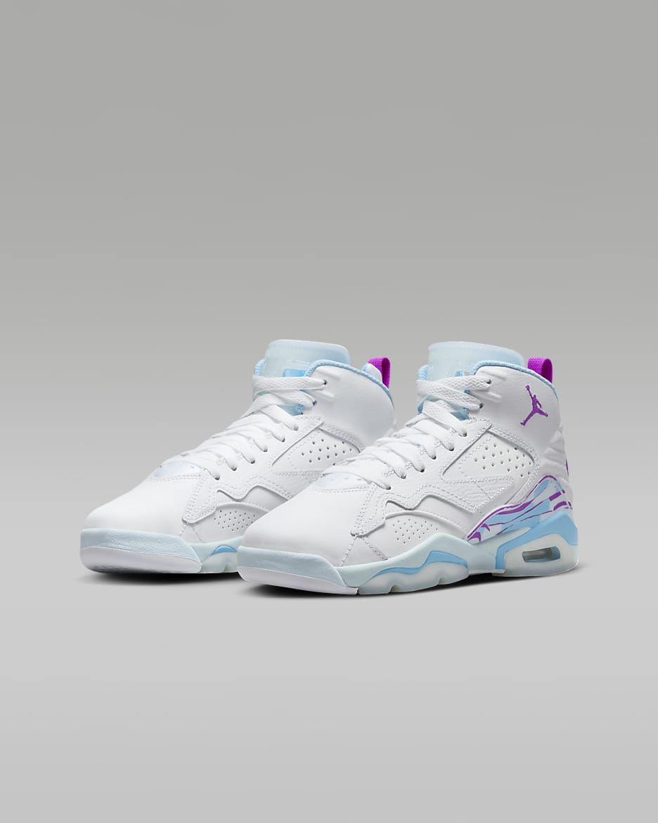 Παπούτσια Jumpman MVP για μεγάλα παιδιά - Λευκό/Glacier Blue/Aquarius Blue/Hyper Violet