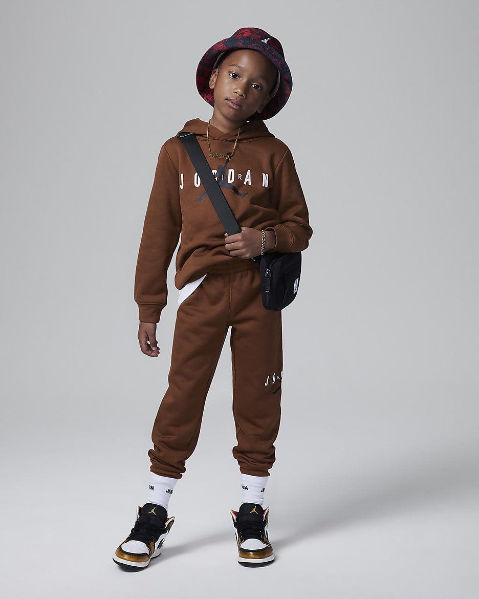Σετ δύο τεμαχίων Jordan Sustainable Pullover Hoodie Set για μικρά παιδιά - Light British Tan