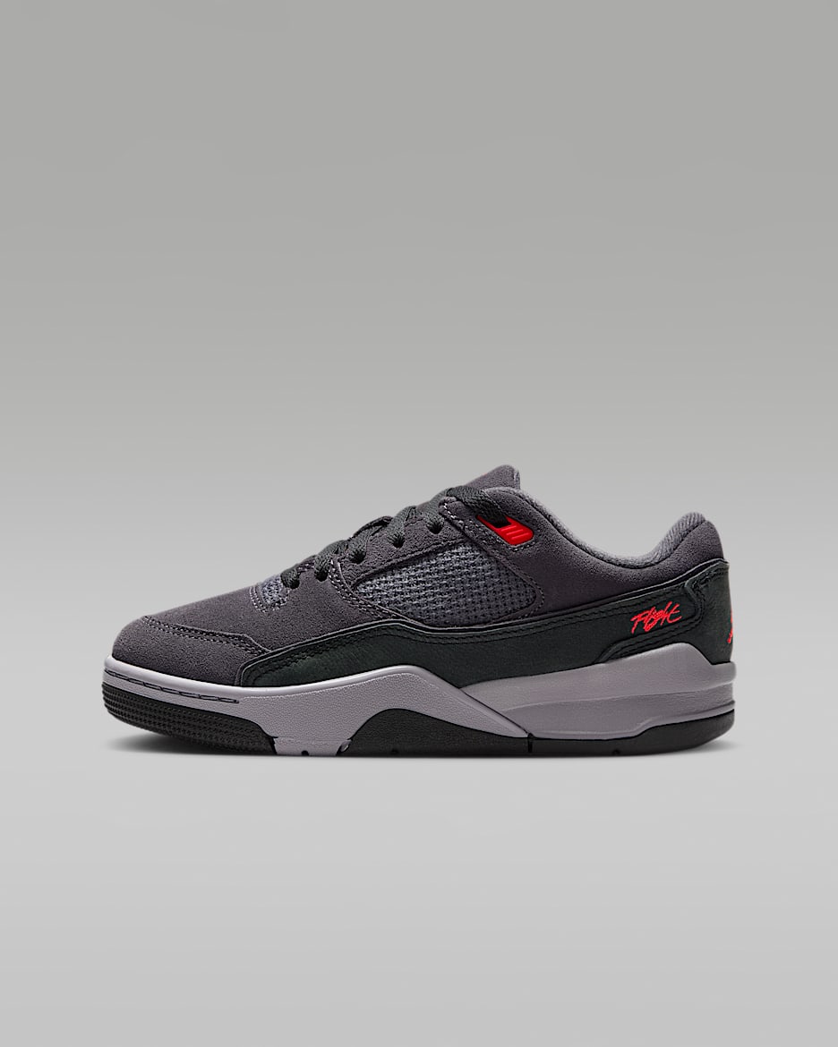 Boty Jordan Flight Court pro větší děti - Dark Grey/Černá/Cement Grey/Infrared 23