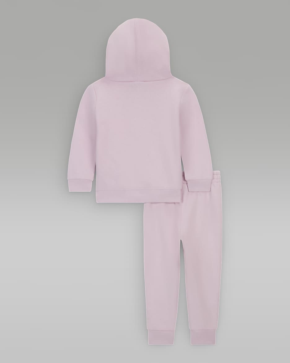 Completo in 2 pezzi con felpa pullover con cappuccio Jordan MJ Brooklyn Fleece – Bebè (12-24 mesi) - Pink Foam