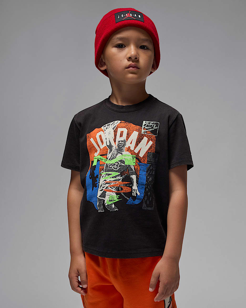 Jordan Little Kids' Throwback Slam T-Shirt - Black