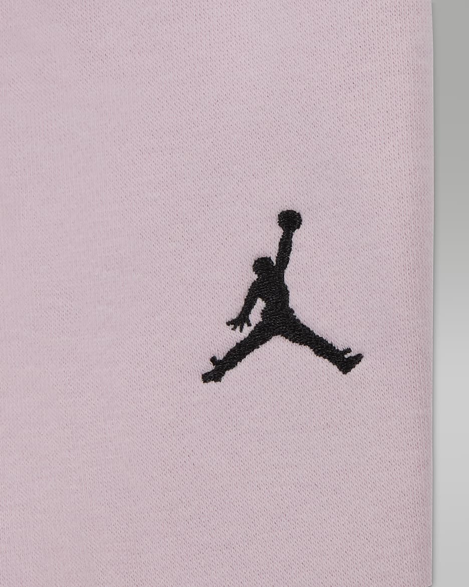 Ensemble deux pièces avec sweat à capuche Jordan MJ Brooklyn Fleece pour bébé (12-24 mois) - Pink Foam