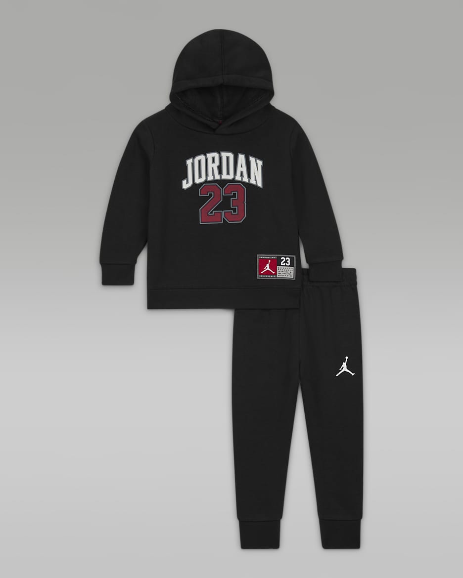 Ensemble deux pièces avec pull en jersey Jordan pour bébé (12-24 mois) - Noir