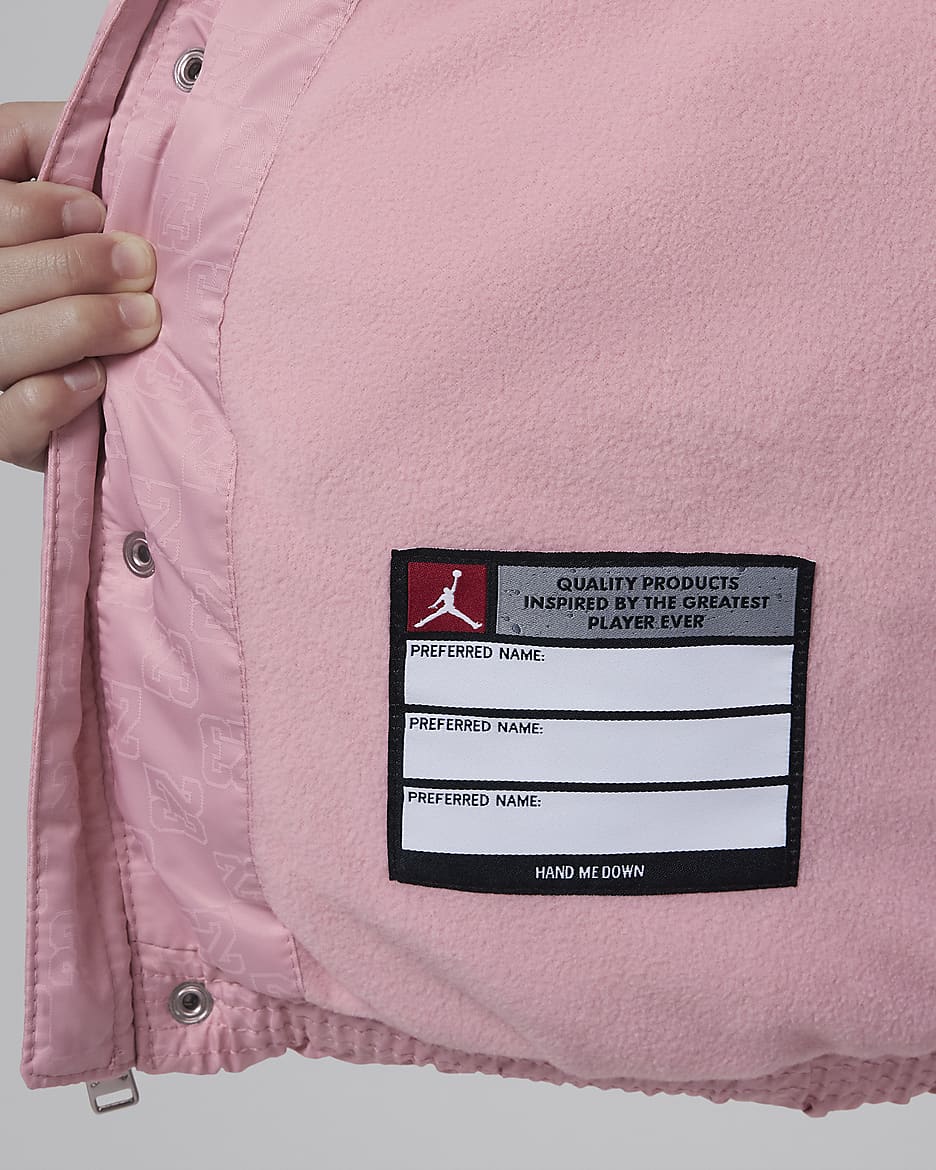 Jordan Older Kids' 23 Jacquard Filled Jacket - Pink Glaze/Pink Glaze