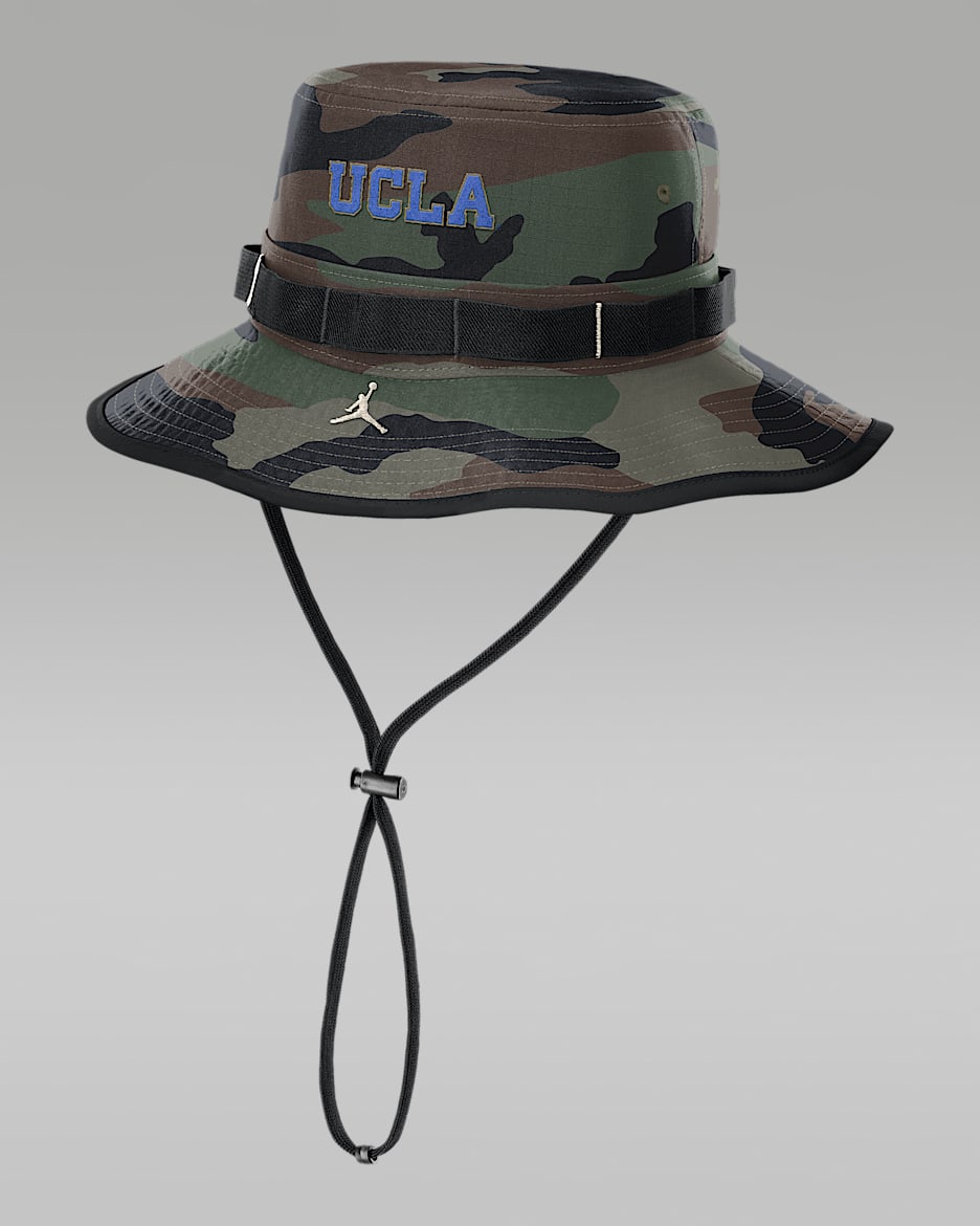 UCLA 2025 Military Appreciation Boonie Men's Jordan Brand Dri-FIT College Bucket Hat - Olive
