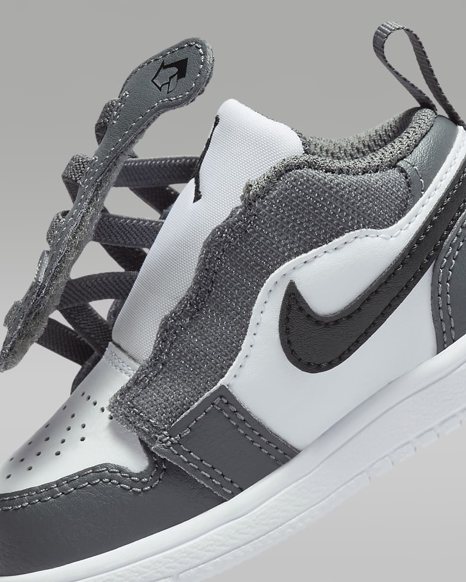 Jordan 1 Low Alt Baby/Toddler Shoes - White/Iron Grey/Black