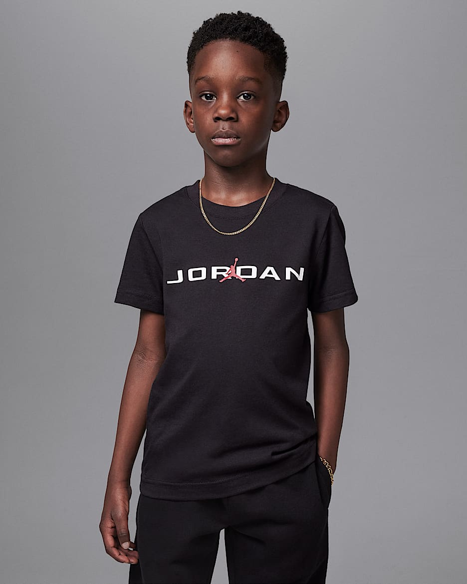ジョーダン リトルキッズ エア ストレッチ Tシャツ - ブラック