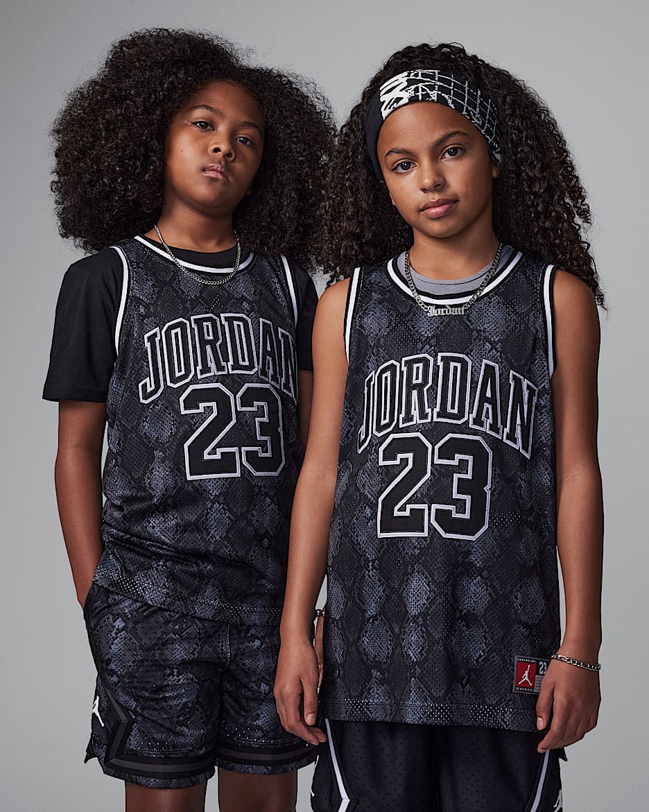 Jordan 23 Striped - Camiseta para niño/a - Iron Grey/Negro