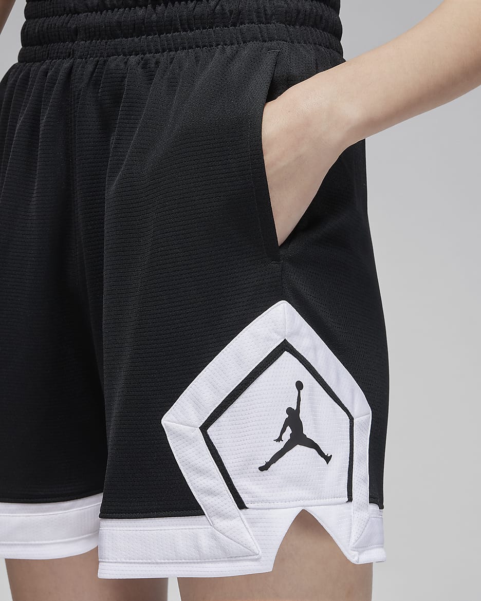 Jordan Sport Women's 4" Diamond Shorts - Black/White/White/Black